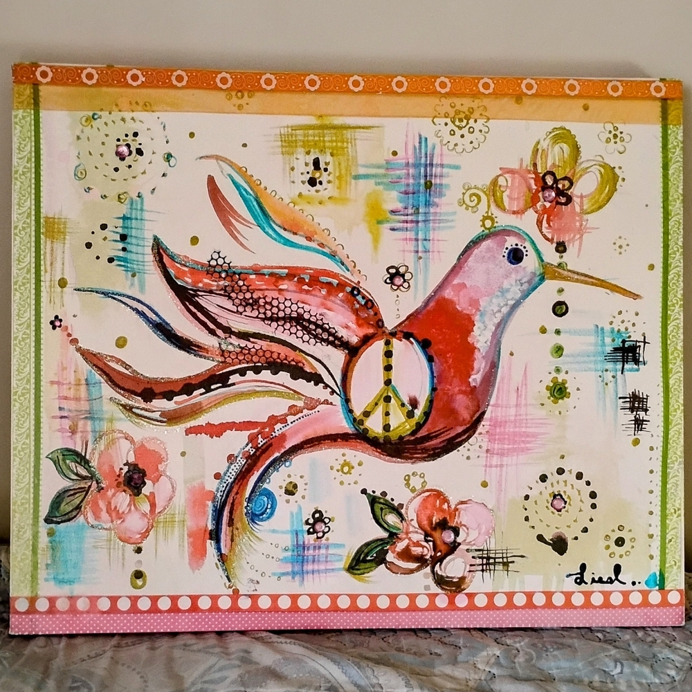 Bird of Peace by Liesl Long authorized reprint m painting stretched on canvas